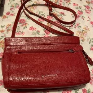 Leather crossbody/ wristlet